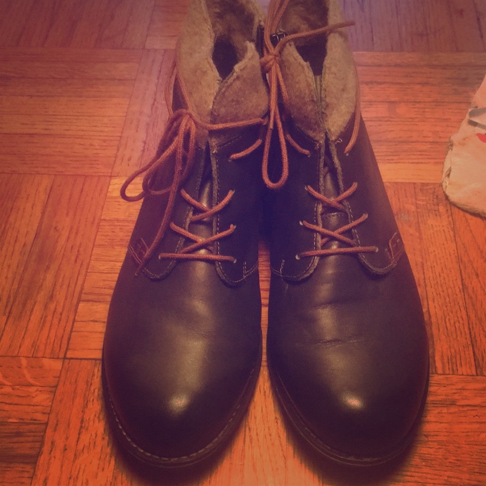 Remonte leather boots with wool interior
